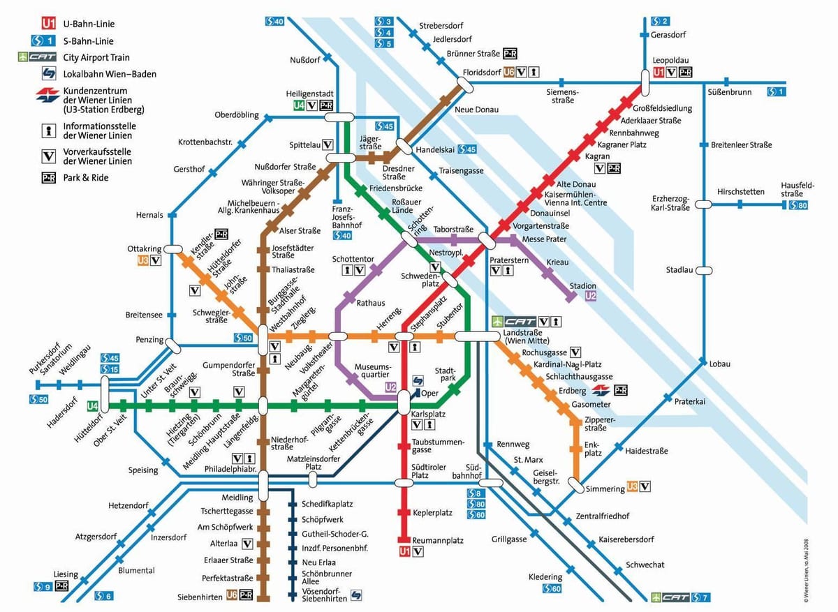 מפה של וינה mrt