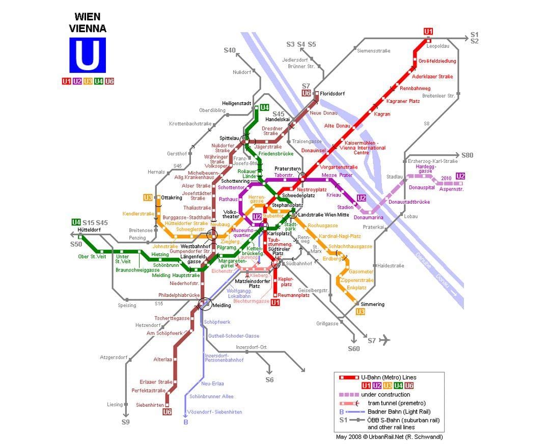 מפה של u1 וינה