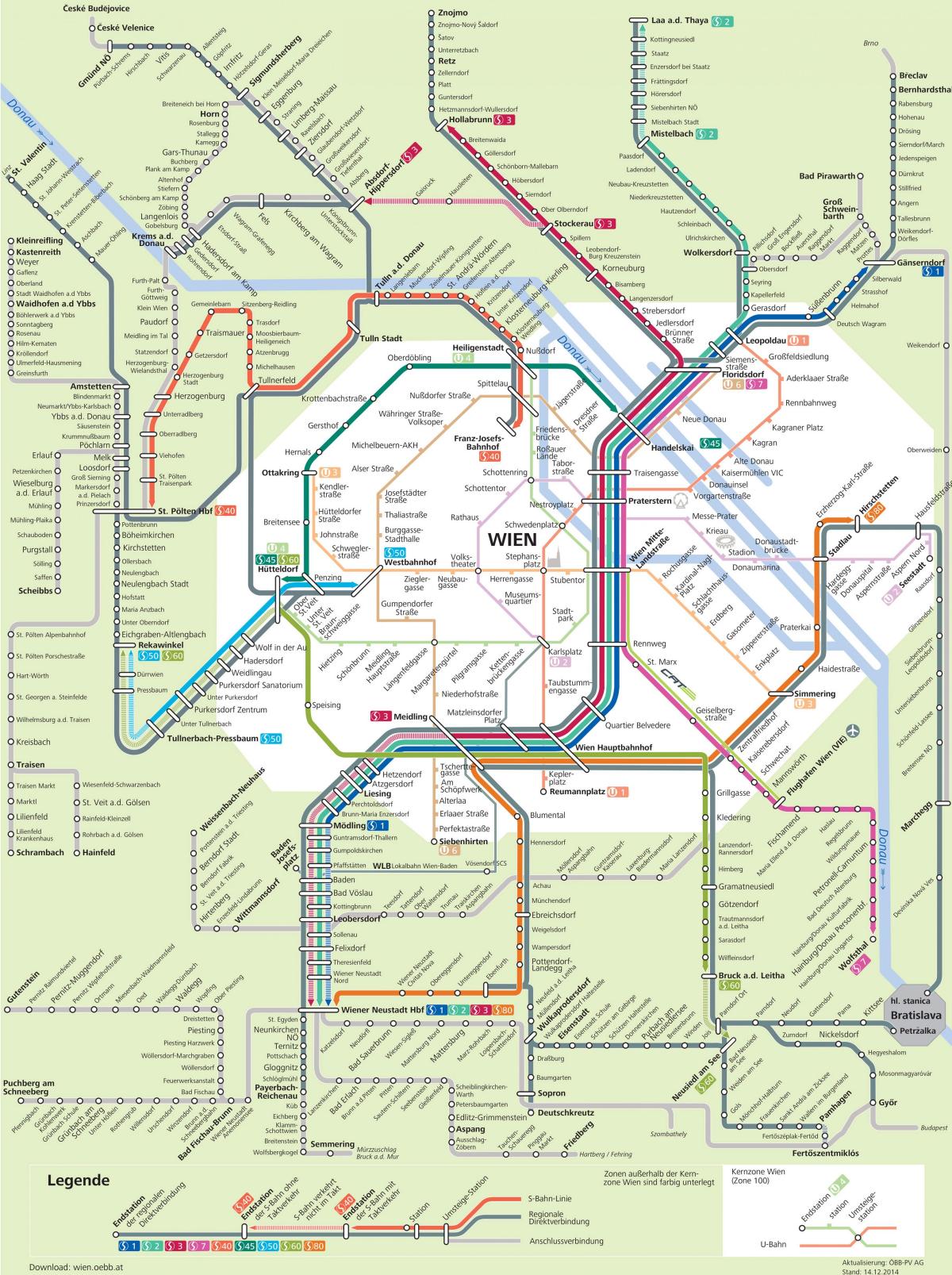מפה של וינה s7 המסלול