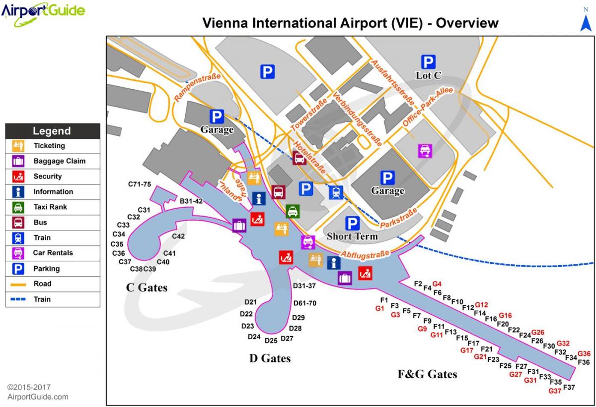 Wien airport מפה