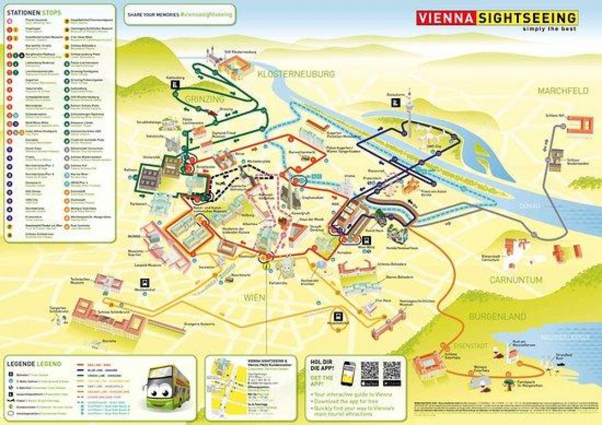 מפה של וינה סיור אוטובוס