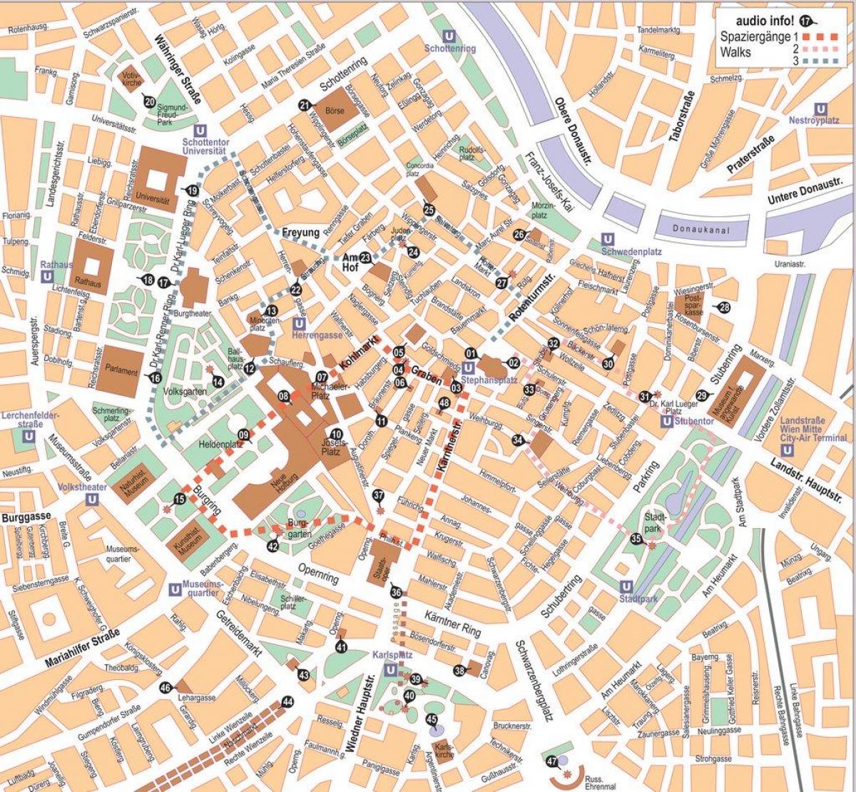 מפה של וינה עיר מחובר