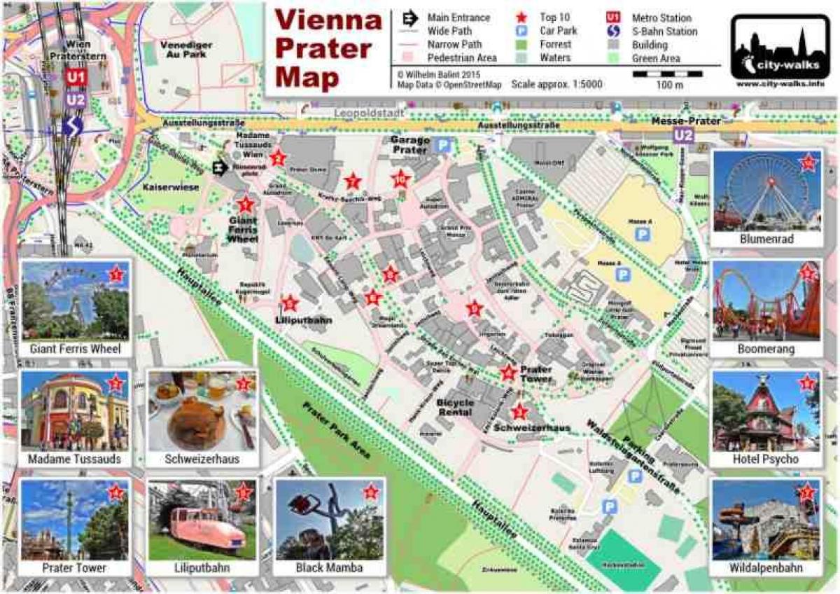 מפה של וינה פארק, לרכב