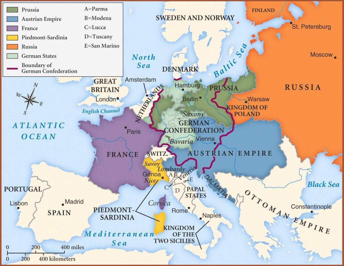 מפה של וינה באירופה