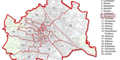 Wien bezirk מפה