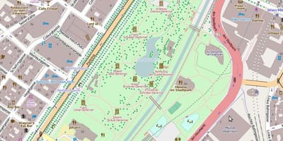 מפה של וינה stadtpark