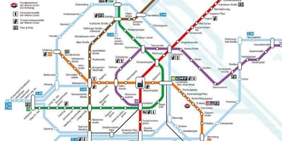 Wien מפת הרכבת התחתית