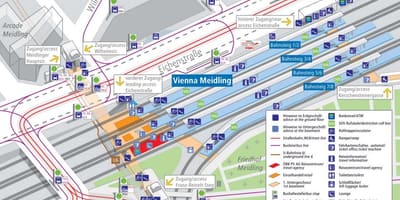 Wien meidling תחנת הרכבת המפה