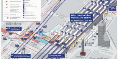 מפה של Wien hbf פלטפורמה