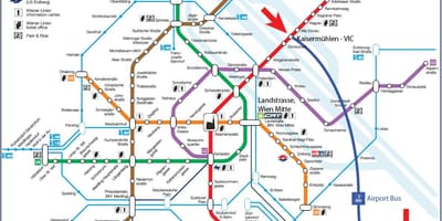 מפה של תחנת Wien mitte