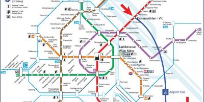 מפה של תחנת Wien mitte