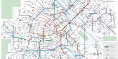 מפה של וינה תחבורה ציבורית מערכת